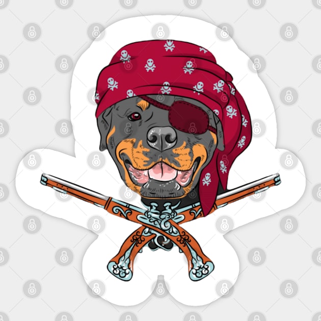 Dog pirate pattern Sticker by Flower Queen